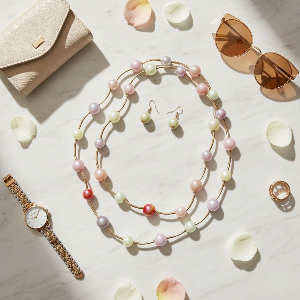Convertible Stretch Pearlescent Bead Necklace