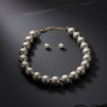 High Gloss Pearlescent Brown 24mm Bead Necklace