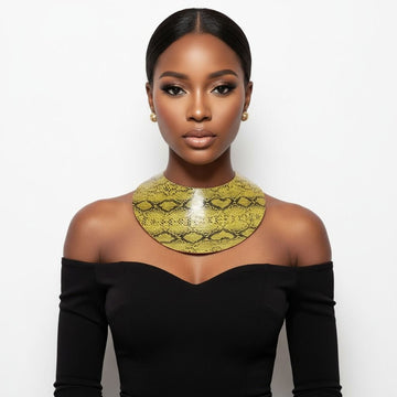 Snake Print Collar Choker Set