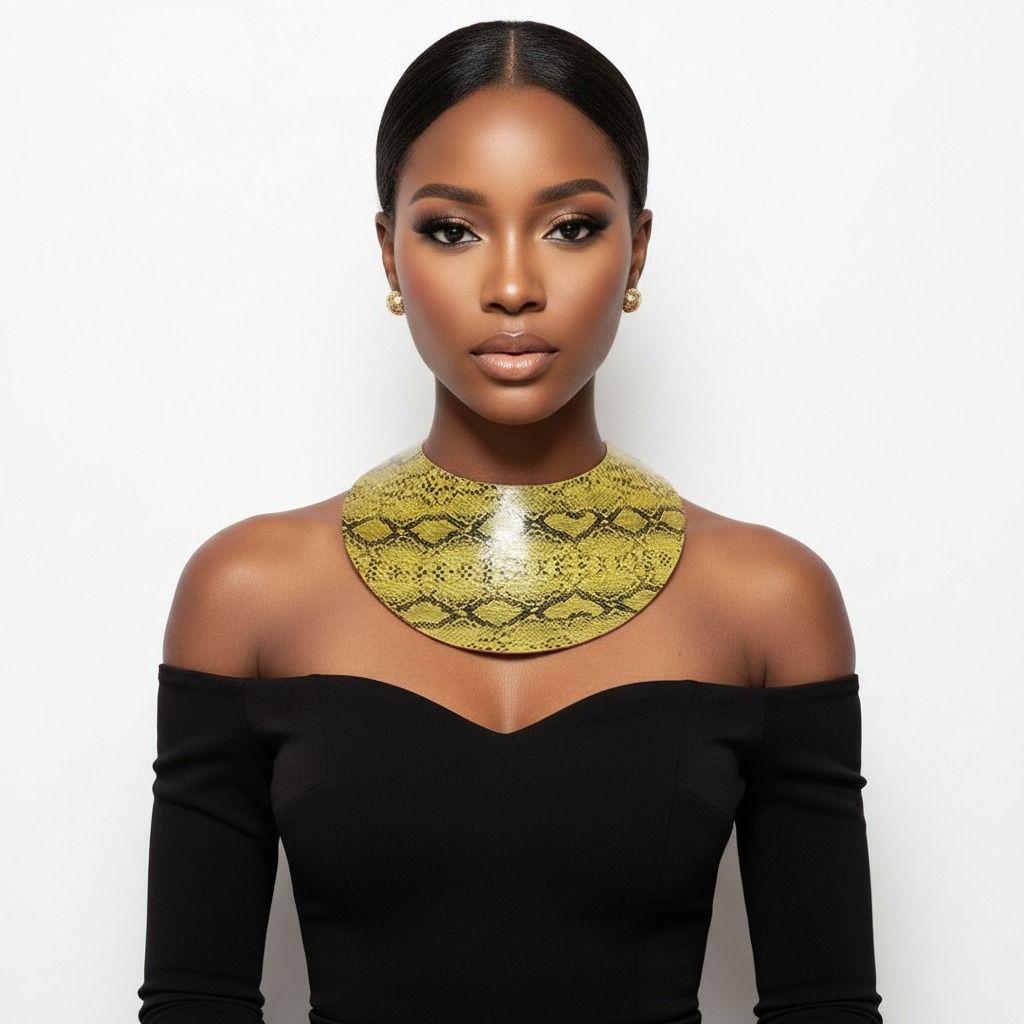 Snake Print Collar Choker Set