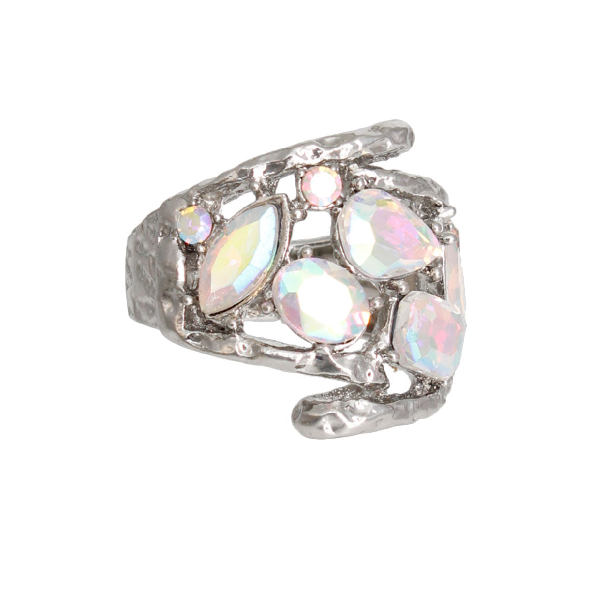 Cocktail Ring Aurbo Loop Crystal Ring