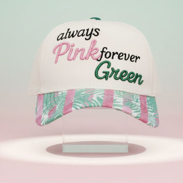 Always Pink Forever Green Baseball Cap