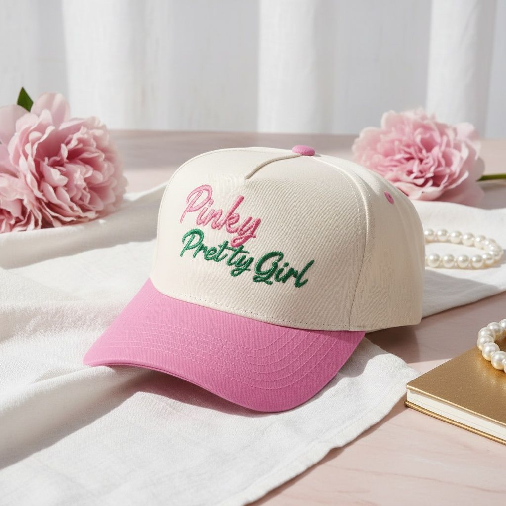 Pinky Pretty Girl Sorority Baseball Cap