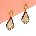 Gold Filigree Tortoiseshell Earrings