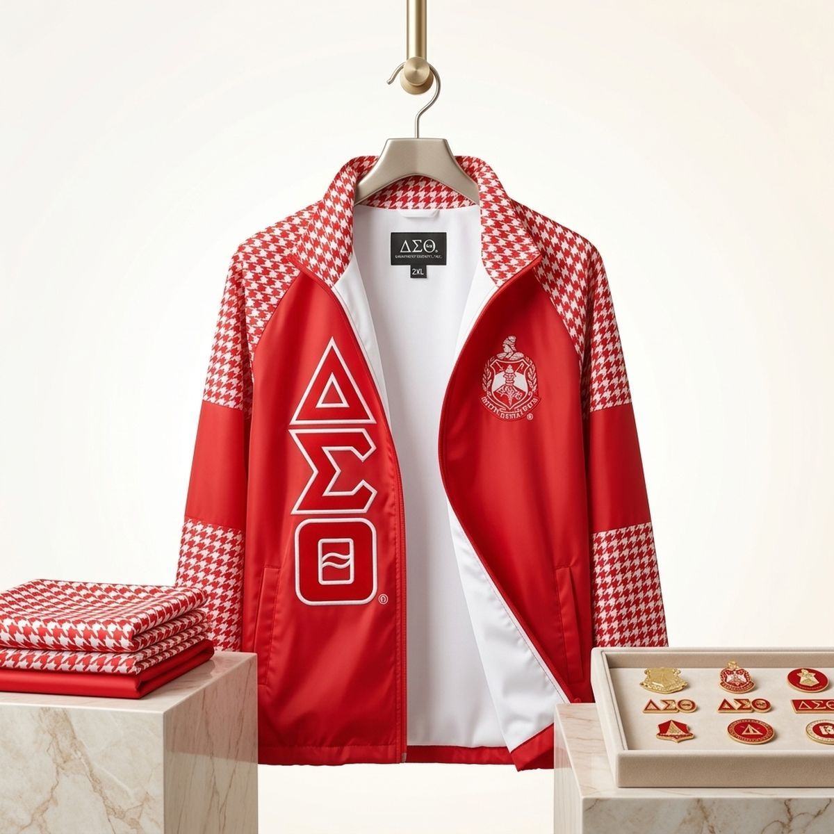 DST Greek Apparel 3XL Red Windbreaker Jacket