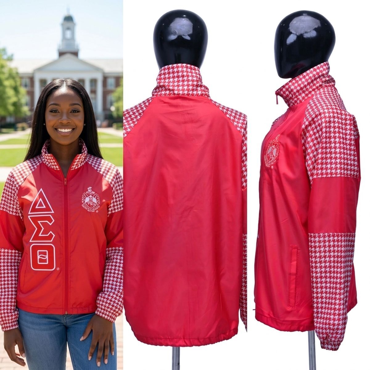 DST Greek Apparel 4XL Red Windbreaker Jacket
