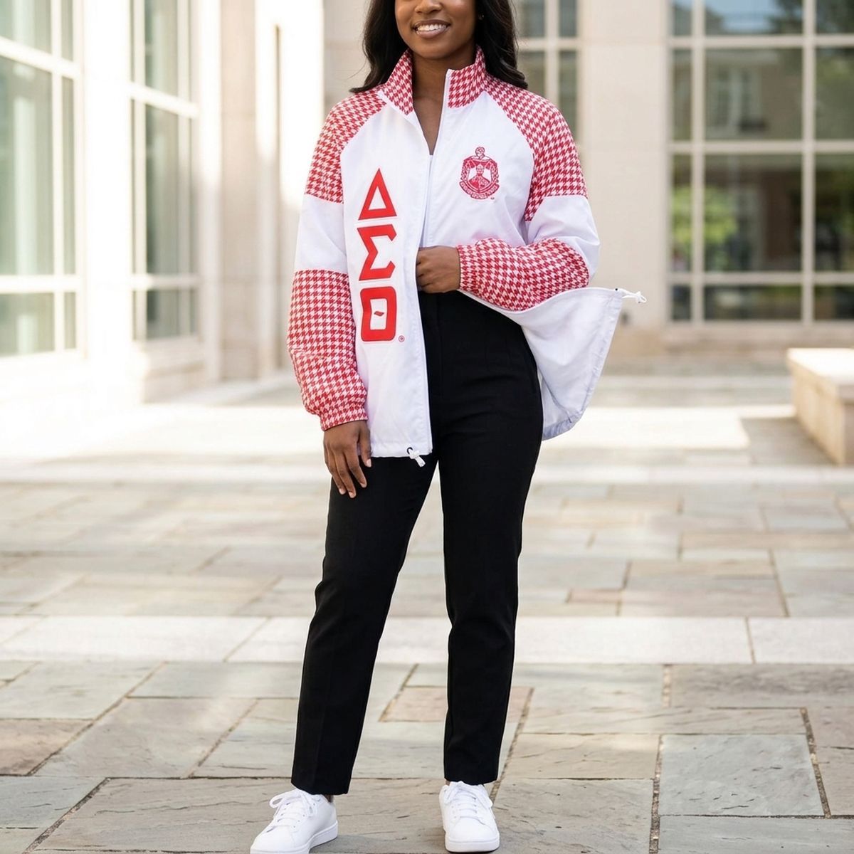 DST Greek Apparel 3XL White Windbreaker Jacket