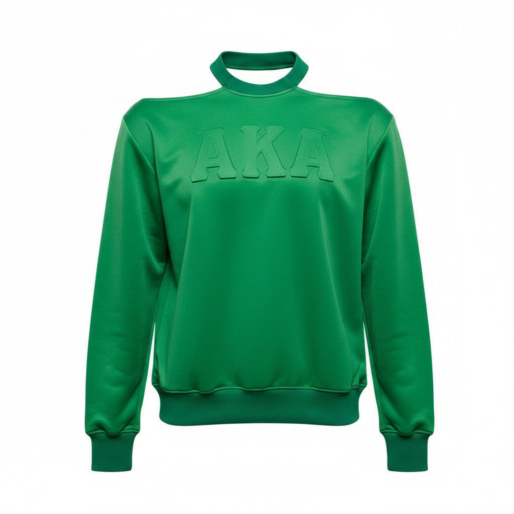 AKA Greek Merch XL Green Cold Shoulder Sweatshirt