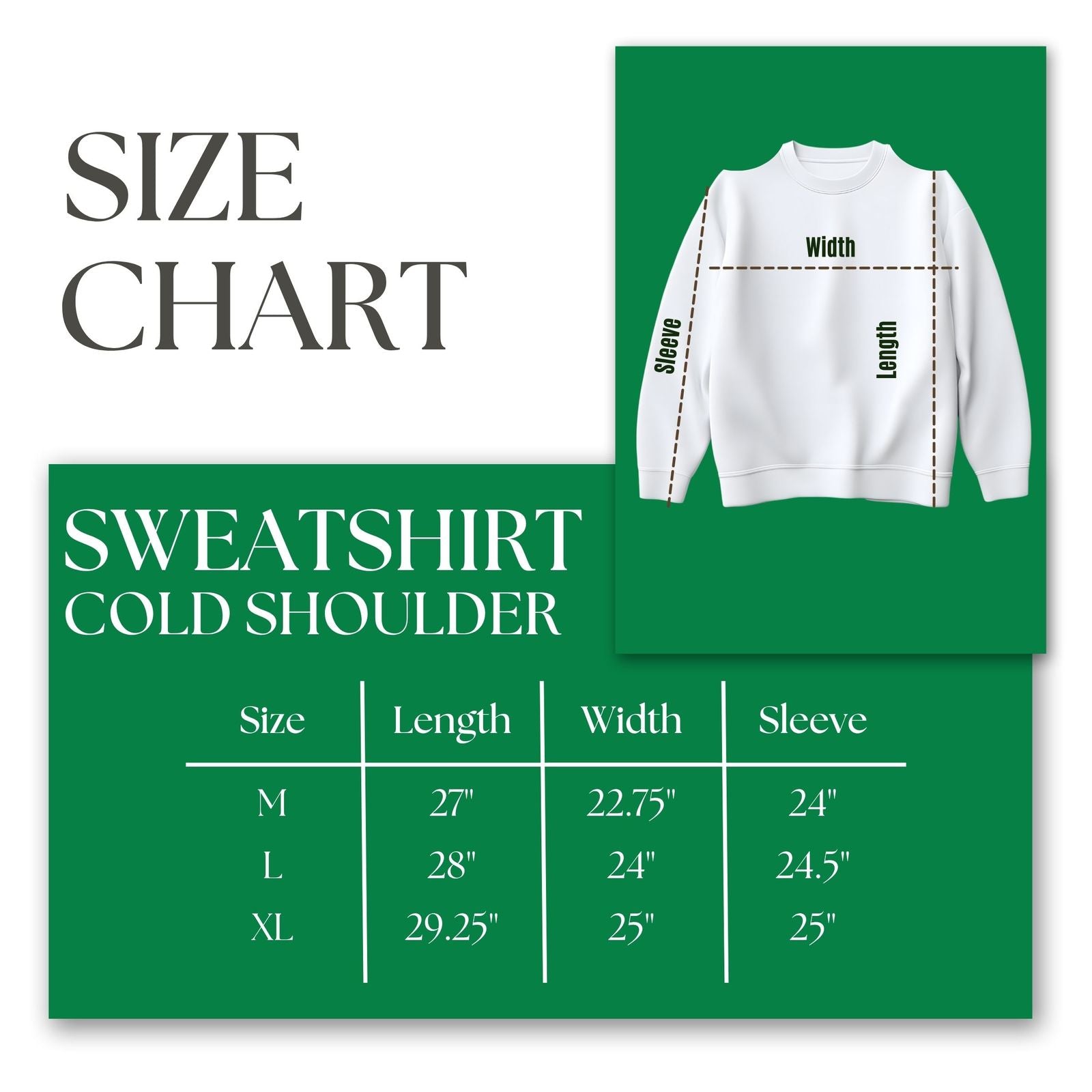 AKA Greek Merch XL Green Cold Shoulder Sweatshirt