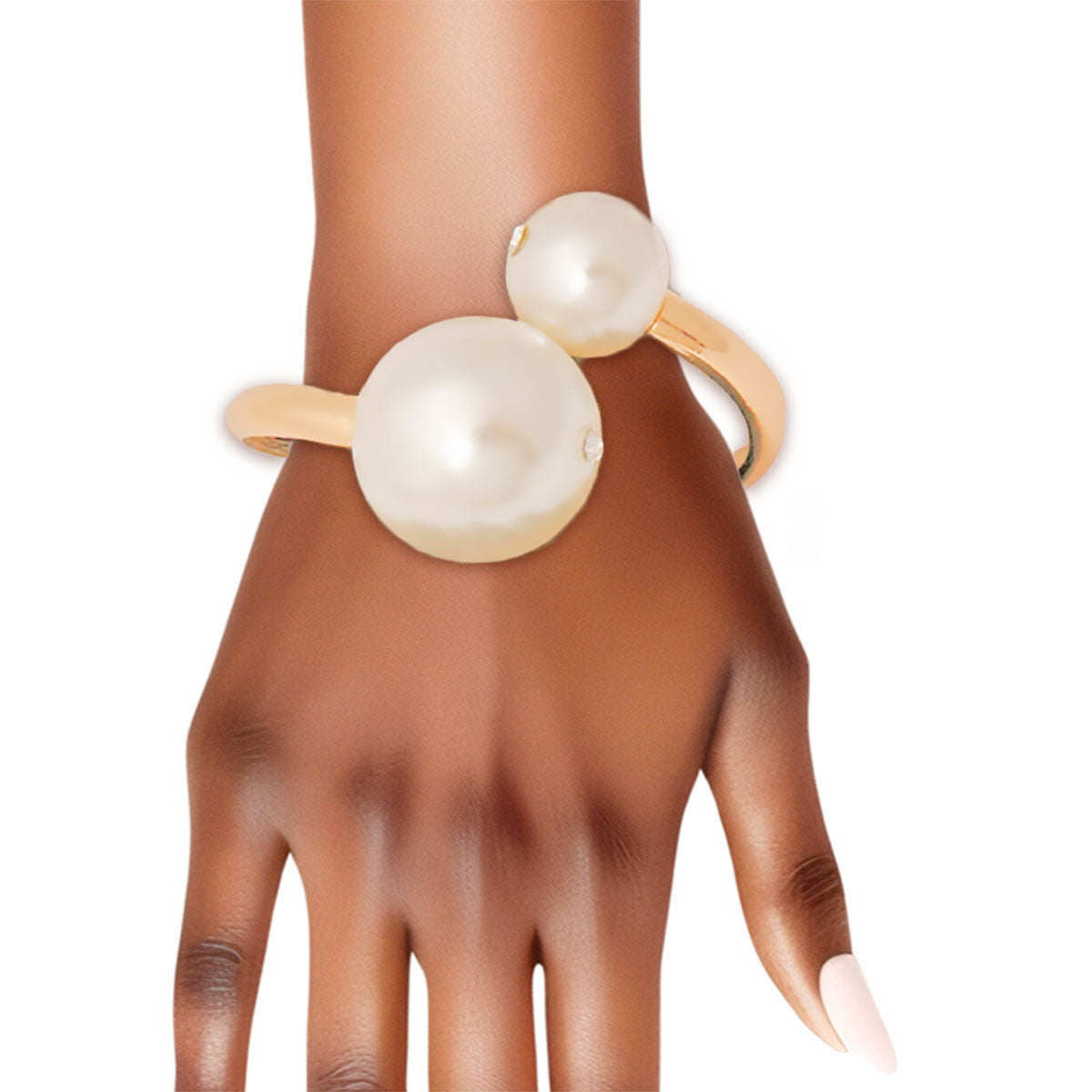 Cream Pearl Hinged Bracelet