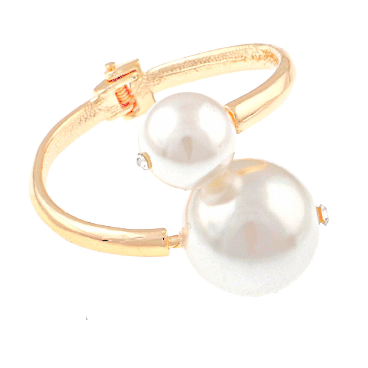 Cream Pearl Hinged Bracelet