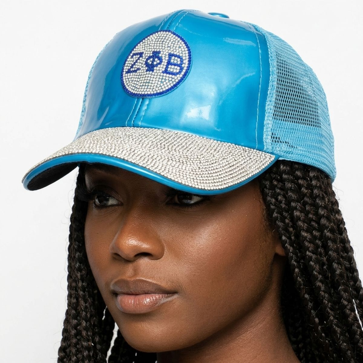 ZPB Iridescent Stone Brim Trucker Baseball Hat