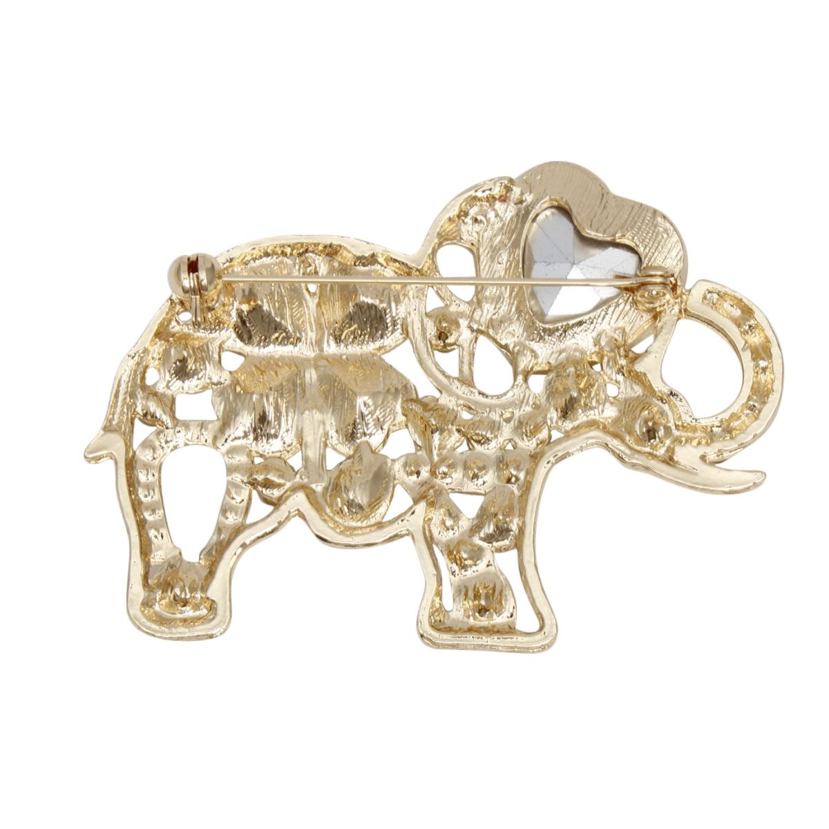 Brooch Lucky Elephant Multicolor Sparkle Pin Women