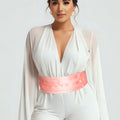 Pink Satin Wrap Belt