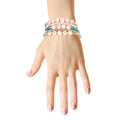 Follow Your Heart Aqua Beaded Bracelets