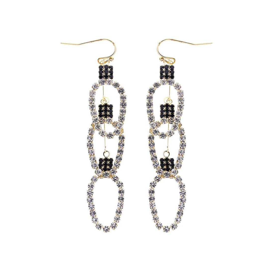 Clear Triple Xmas Light Earrings