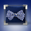 ZPB Merch Blue Clear Checker Stone Bow Hair Clip