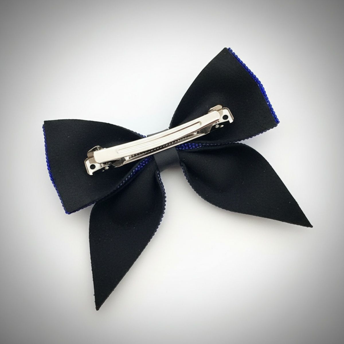 ZPB or SGRHO Blue Rhinestone Point Bow Hair Clip