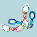 Vibrant Rainbow Crystal Hoops