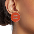 Orange Pop Flat Studs - Bespoke Chic