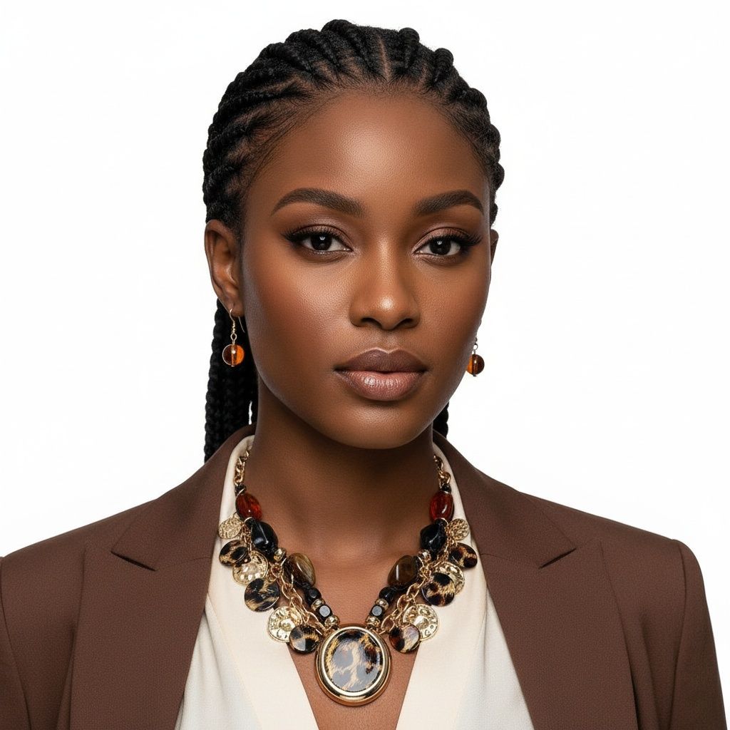 Pendant Global Artisan Leopard Gold Disc Necklace