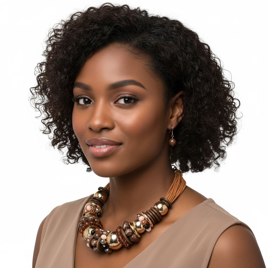 Collar Earthy Artisan Brown Leather Wood Necklace